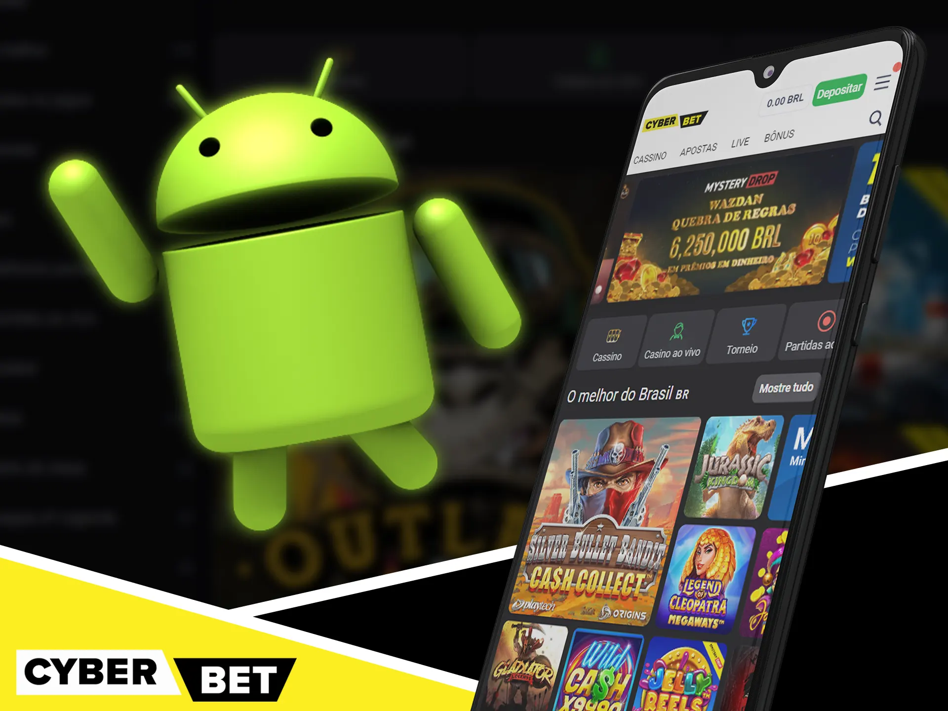 Verifique a lista de dispositivos Android compatíveis com o Cyber Bet.