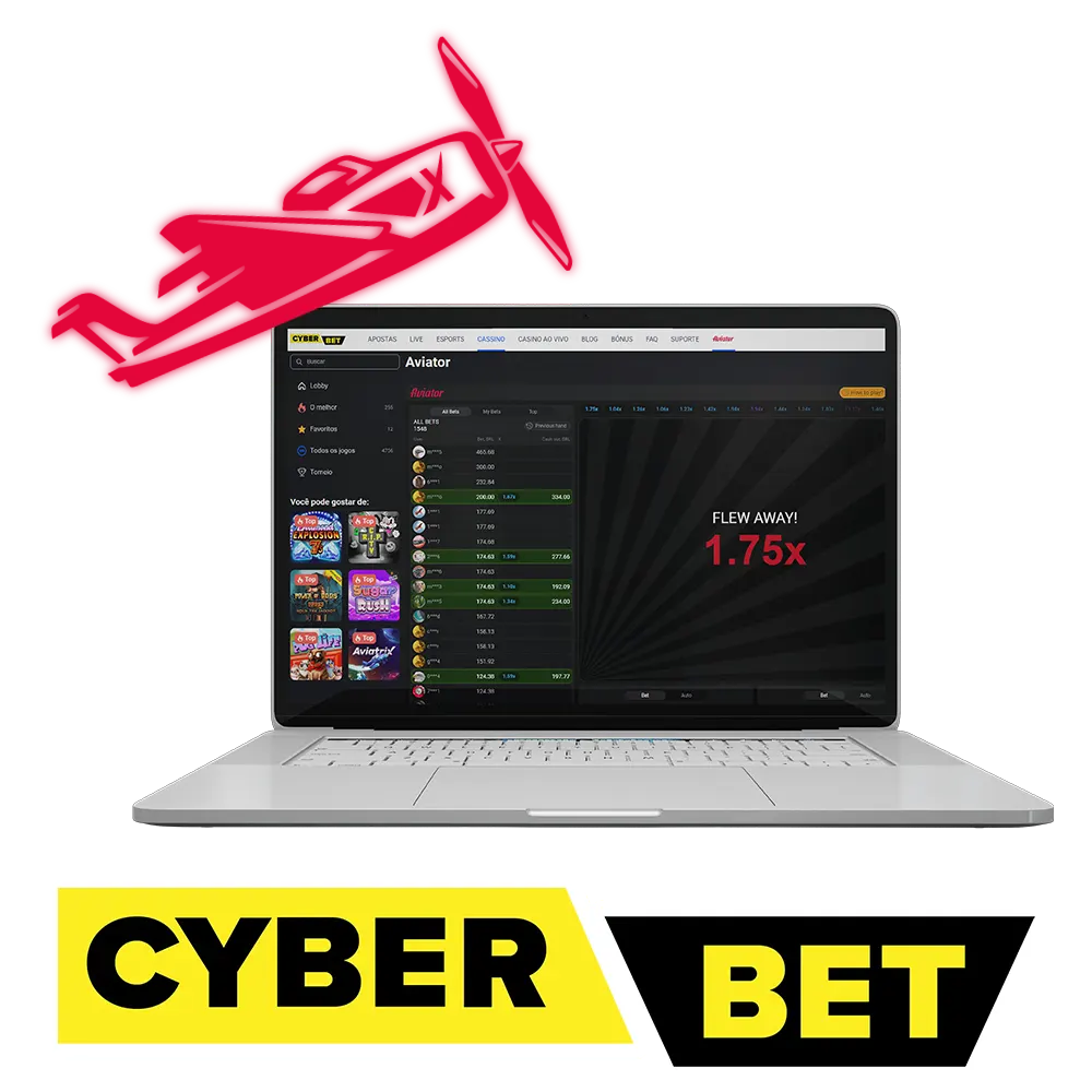 Ganhe dinheiro jogando o jogo Aviator na Cyber Bet.