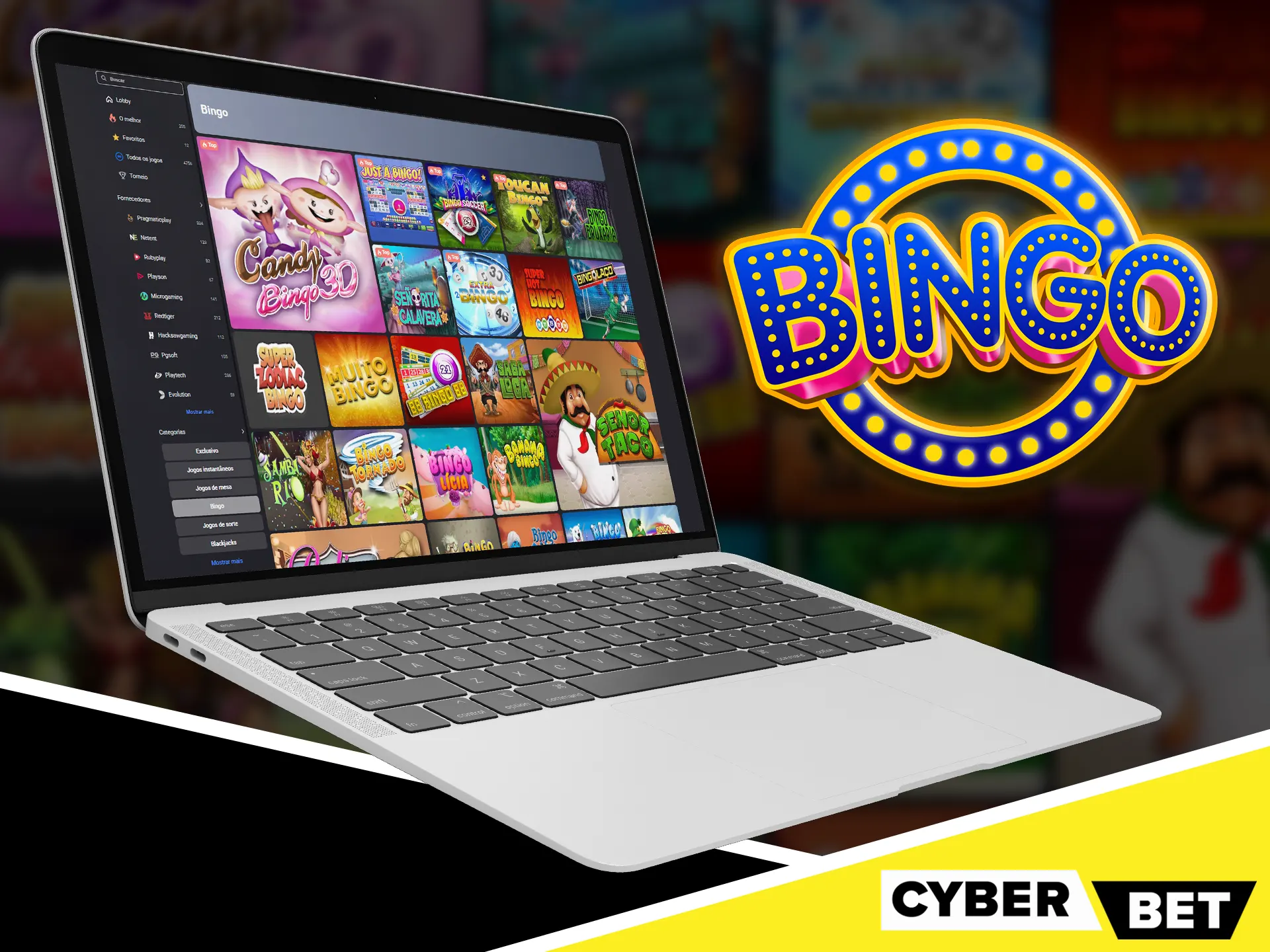 Jogue jogos de bingo e ganhe muito dinheiro no Cyber Bet.