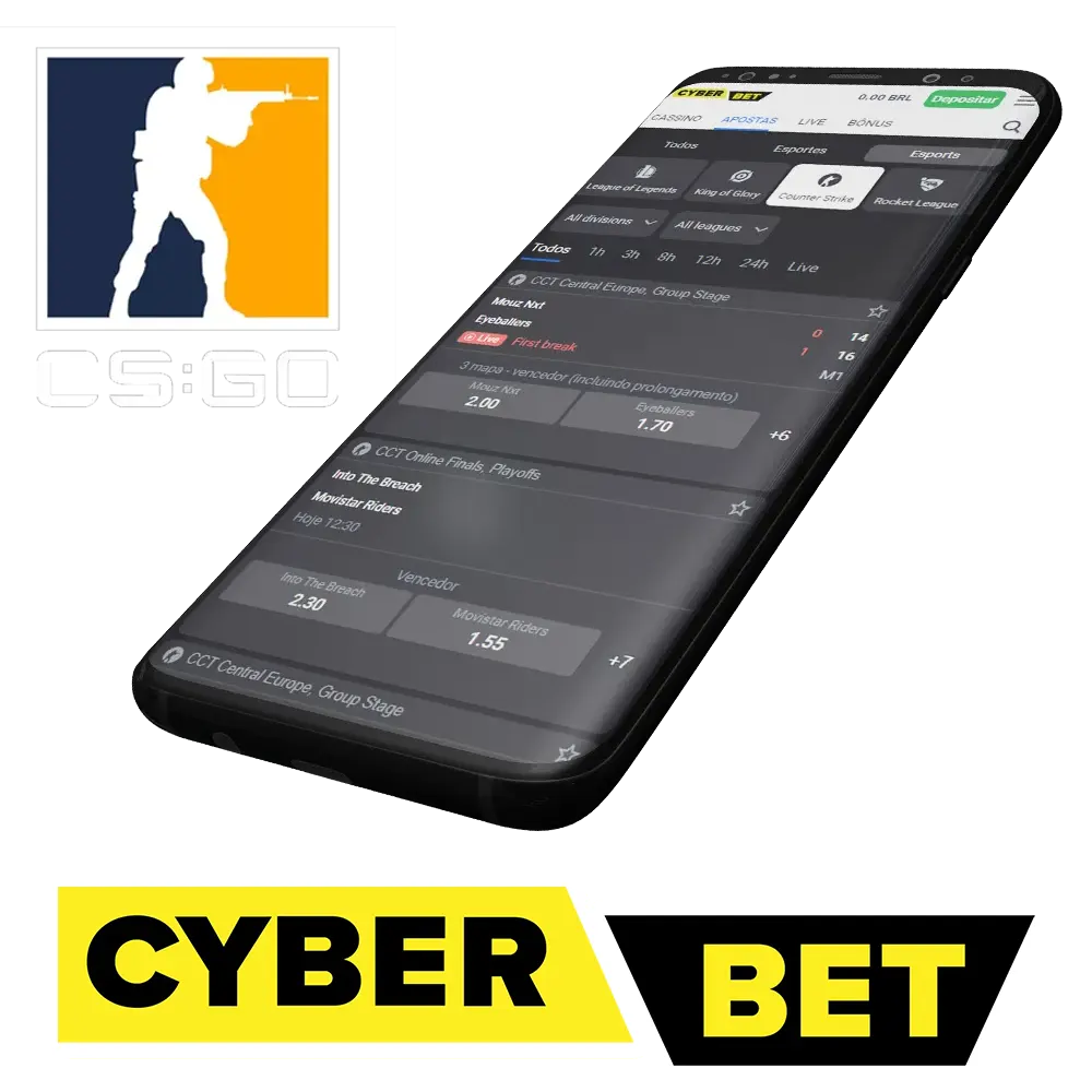 Assista e aposte nas partidas de CS:GO no Cyber Bet.
