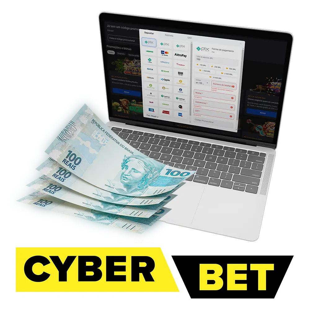 Retire seu dinheiro sem nenhum problema no Cyber Bet.